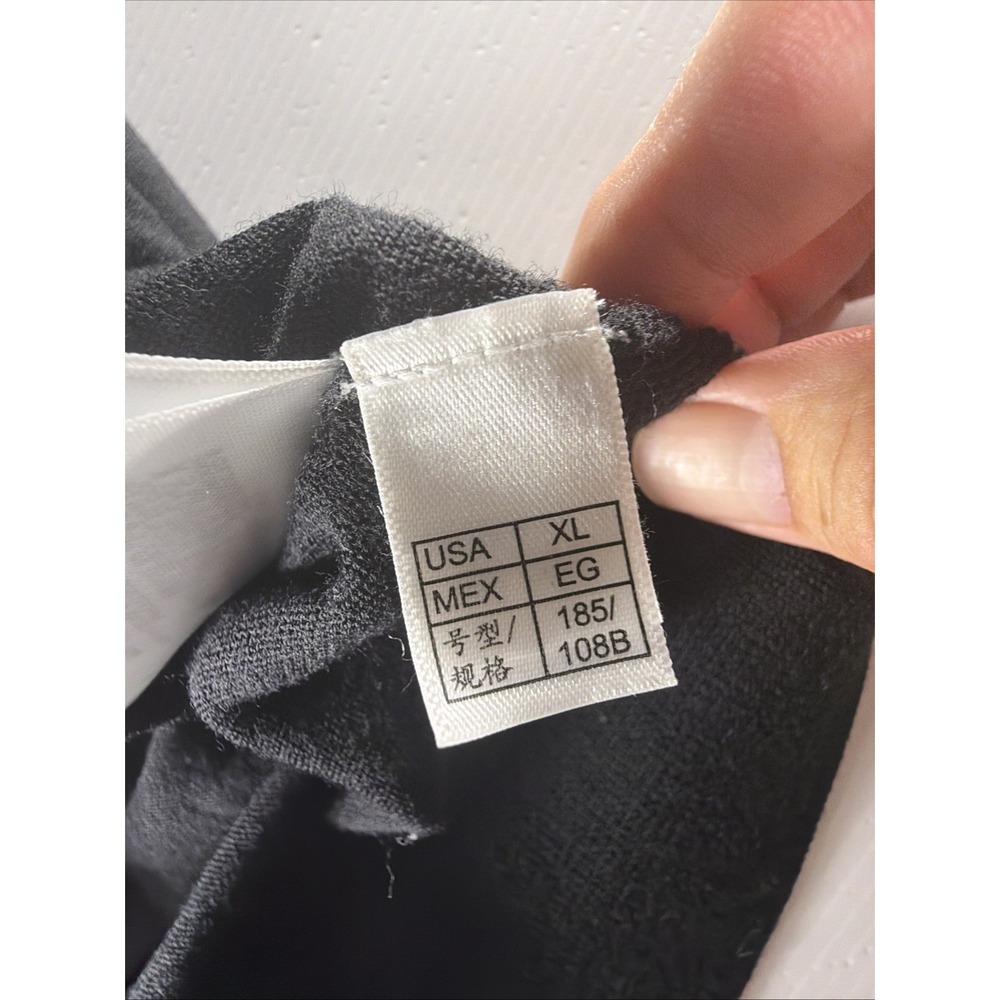 Brooks Brothers Sweater Mens Xl Extra Fine Merino Wool Solid Black Crewneck - Picture 6 of 7